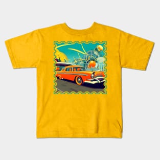 Classic 50's car futuristic Kids T-Shirt